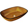 Mexen Araks glass countertop washbasin 54 x 39 cm, gold - 24155450