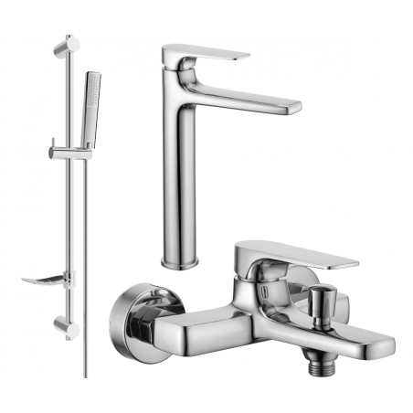 Mexen Lynx DF72 bath set, chrome - 745913DF72-00