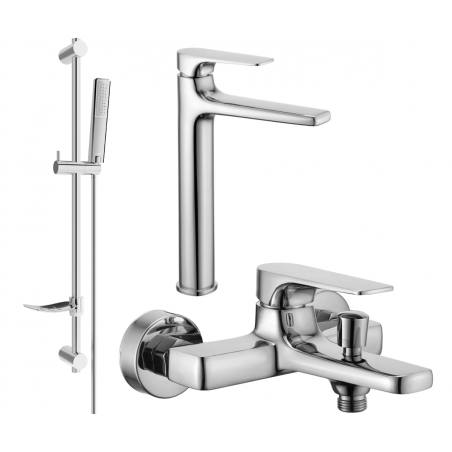 Mexen Lynx DF72 bathtub set, Chrome - 745913DF72-00