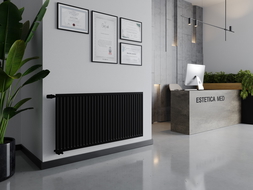 Mexen CVH10 Hygiene Plate Radiator 500 x 2400 mm, Bottom Connection, 1271 W, Black - W610H-050-240-70