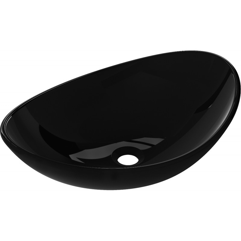 Mexen Sonia glass worktop washbasin 54 x 37 cm, Black - 24145470