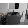 Mexen Sonia glass worktop washbasin 54 x 37 cm, Black - 24145470