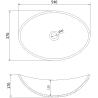 Mexen Sonia glass worktop washbasin 54 x 37 cm, Black - 24145470