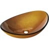 Mexen Sonia glass countertop washbasin 54 x 37 cm, gold - 24145450