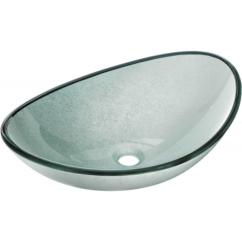 Mexen Sonia glass worktop washbasin 54 x 37 cm, silver - 24145411