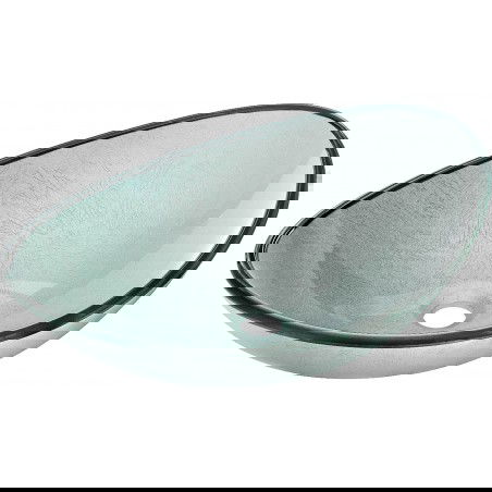 Mexen Sonia glass worktop washbasin 54 x 37 cm, silver - 24145411