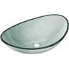 Mexen Sonia glass countertop washbasin 54 x 37 cm, silver - 24145411