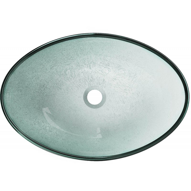 Mexen Sonia glass countertop washbasin 54 x 37 cm, silver - 24145411