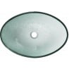 Mexen Sonia glass countertop washbasin 54 x 37 cm, silver - 24145411