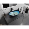 Mexen Sonia glass countertop sink 54 x 37 cm, blue - 24145447