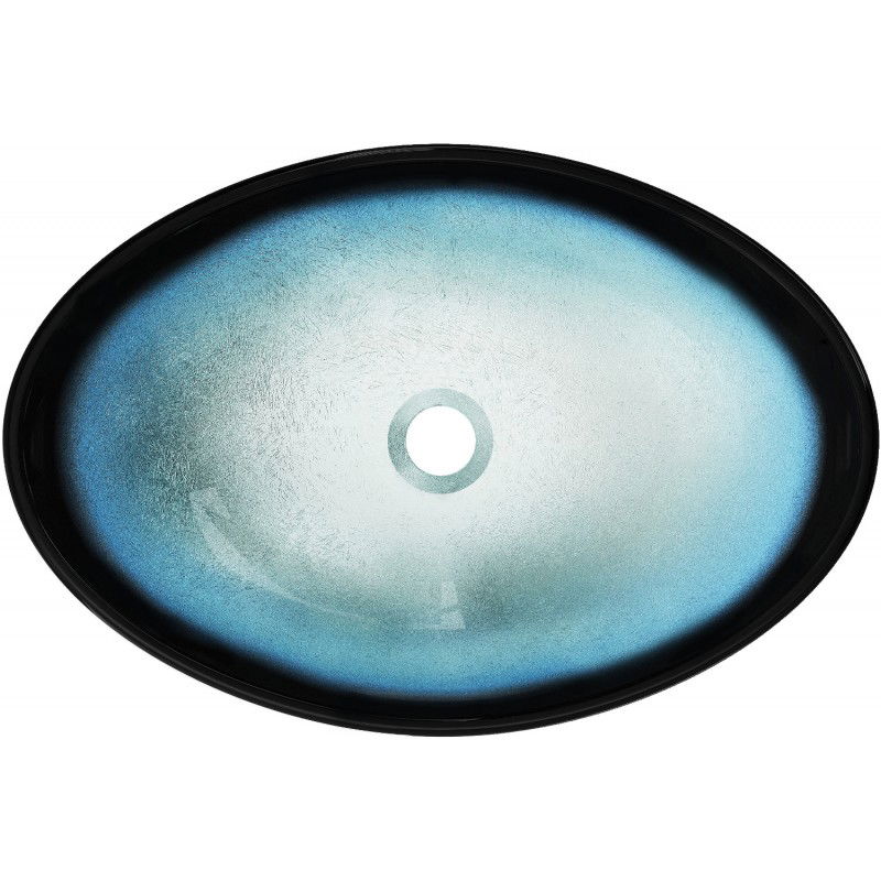 Mexen Sonia glass countertop washbasin 54 x 37 cm, blue - 24145447