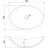 Mexen Sonia glass countertop sink 54 x 37 cm, blue - 24145447