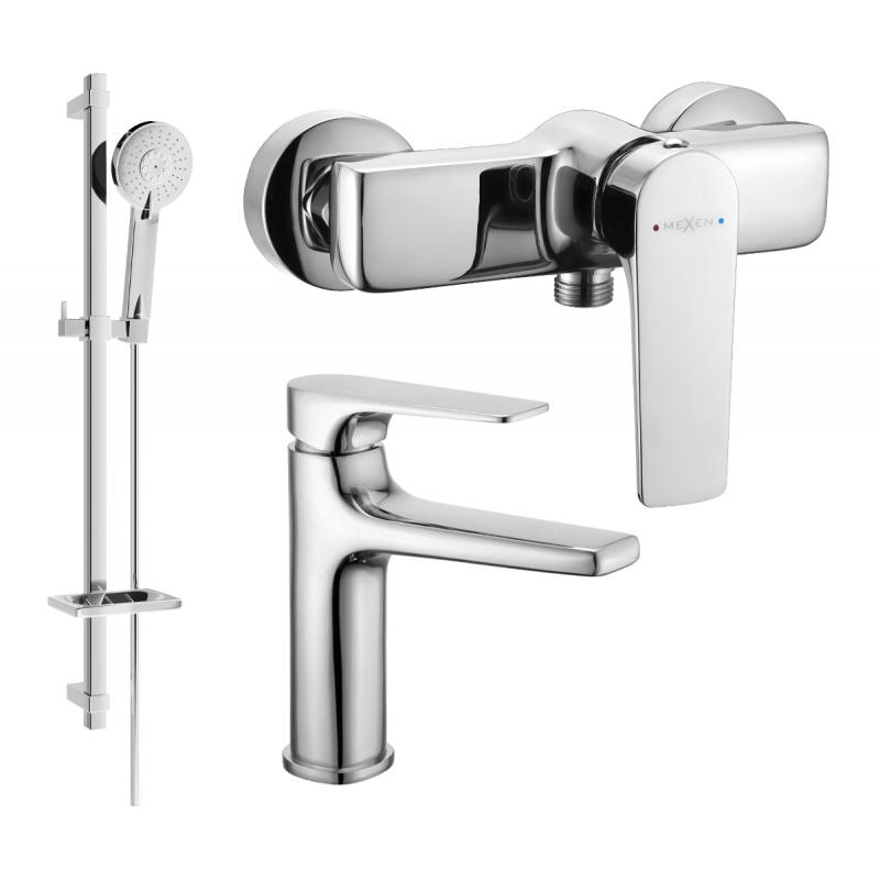 Mexen Lynx DQ40 shower set, Chrome - 745904DQ40-00