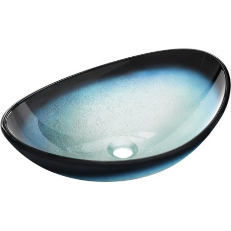 Mexen Sonia glass countertop washbasin 54 x 37 cm, blue - 24145447