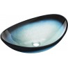 Mexen Sonia glass countertop sink 54 x 37 cm, blue - 24145447