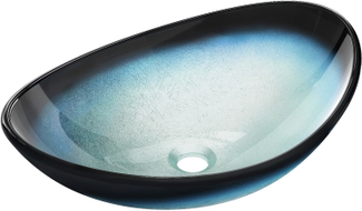 Mexen Sonia glass countertop sink 54 x 37 cm, blue - 24145447