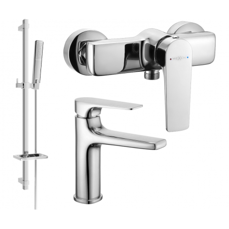 Mexen Lynx DQ72 shower set, Chrome - 745904DQ72-00
