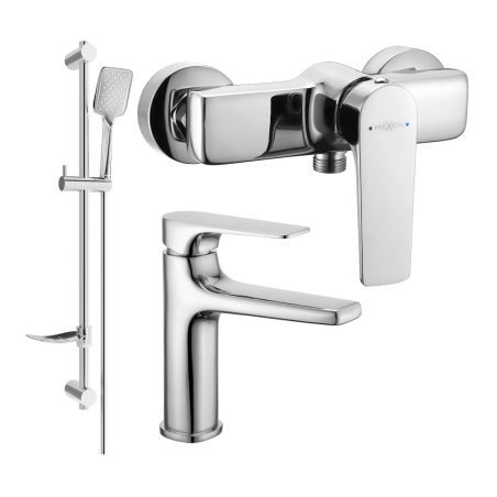 Mexen Lynx DF62 shower set, Chrome - 745904DF62-00