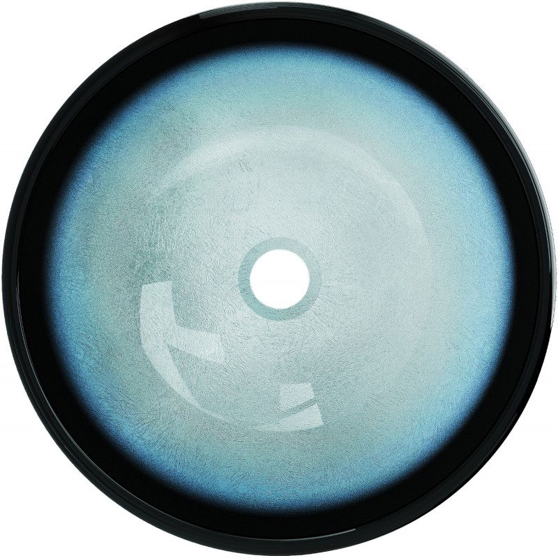 Mexen Mira glass countertop washbasin 42 x 42 cm, blue - 24124247