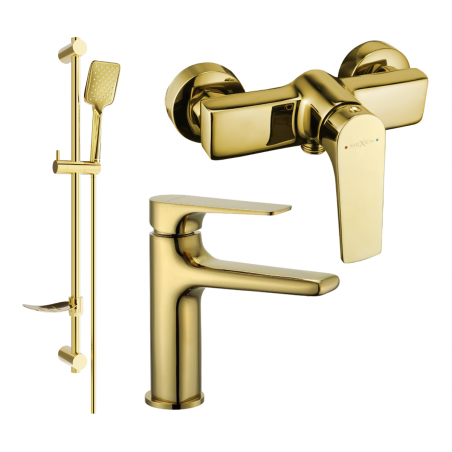 Mexen Lynx DF62 shower set, Gold - 745904DF62-50