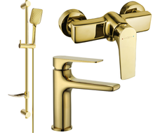 Mexen Lynx DF62 shower set, Gold - 745904DF62-50