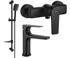 Mexen Lynx DF62 shower set, Black - 745904DF62-70