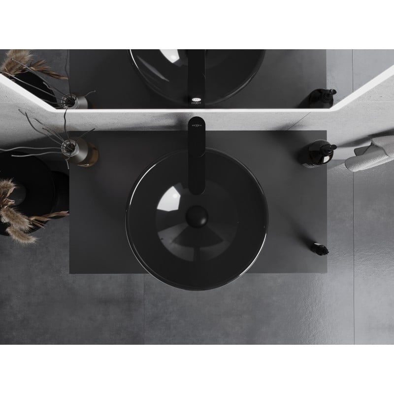Mexen Mira glass countertop basin 42 x 42 cm, black - 24124270