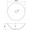 Mexen Mira glass countertop washbasin 42 x 42 cm, blue - 24124247
