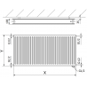 Mexen CVH20 Hygiene Panel Radiator 400 x 800 mm, Lower Connection, 636 W, Black - W620H-040-080-70