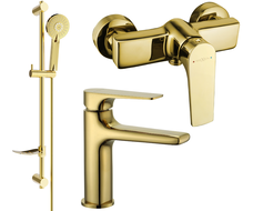Mexen Lynx DF40 shower set, Gold - 745904DF40-50