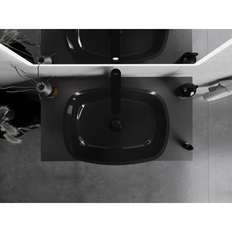 Mexen Araks glass countertop washbasin 54 x 39 cm, black - 24155470