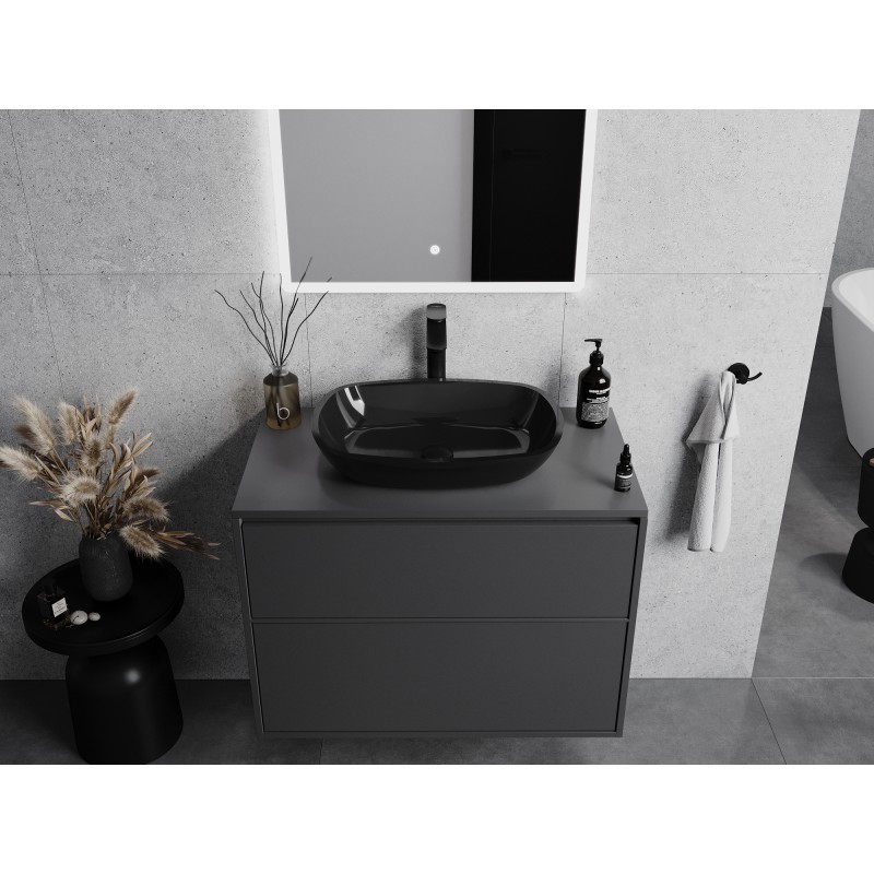 Mexen Araks glass countertop washbasin 54 x 39 cm, black - 24155470