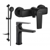Mexen Lynx DF40 shower set, Black - 745904DF40-70