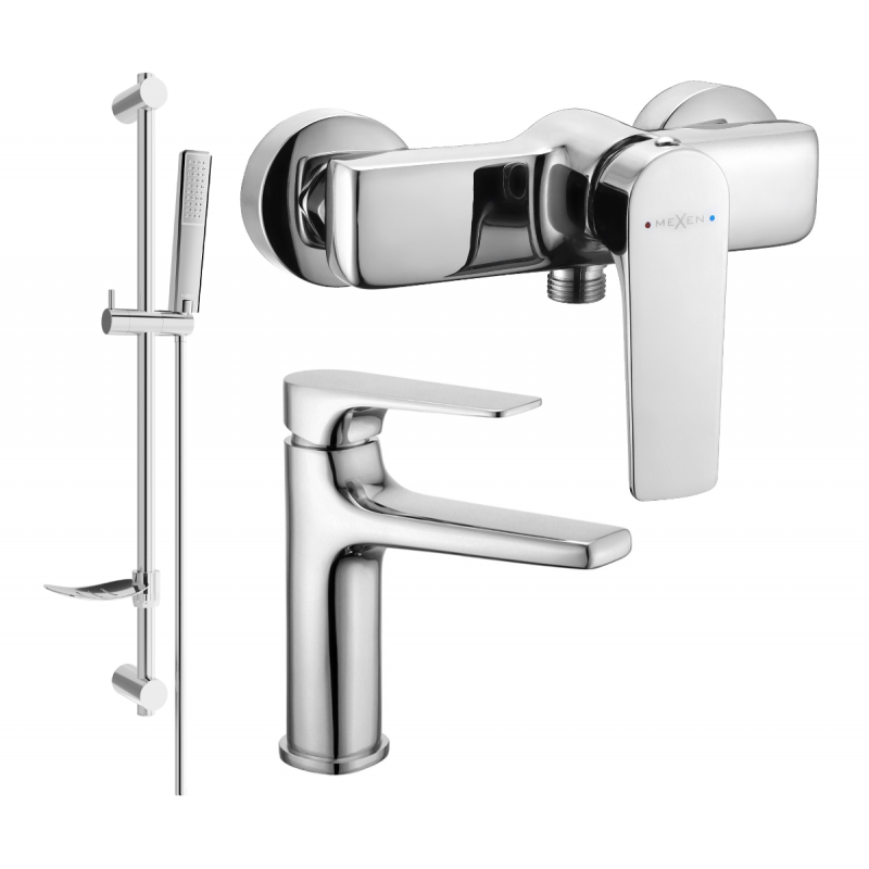 Mexen Lynx DF72 shower set, Chrome - 745904DF72-00