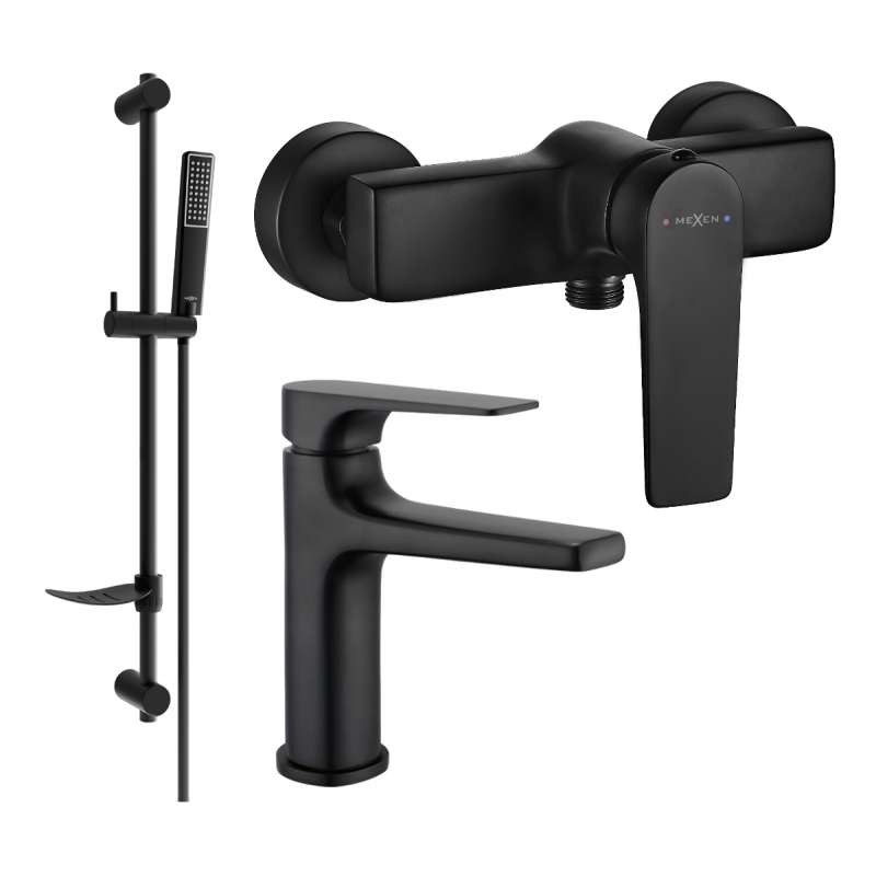Mexen Lynx DF72 Black Shower Set - 745904DF72-70