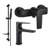 Mexen Lynx DF72 shower set, Black - 745904DF72-70