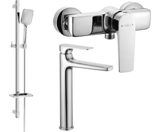 Mexen Lynx DQ62 shower set, Chrome - 745914DQ62-00