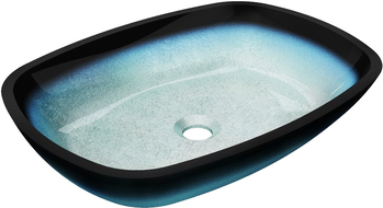 Mexen Araks glass worktop washbasin 54 x 39 cm, Blue - 24155447