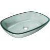 Mexen Araks glass countertop sink 54 x 39 cm, silver - 24155411