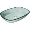 Mexen Araks glass countertop washbasin 54 x 39 cm, silver - 24155411