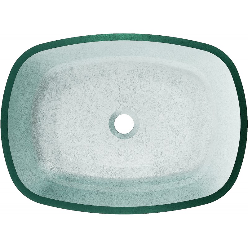 Mexen Araks glass countertop sink 54 x 39 cm, silver - 24155411
