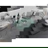 Mexen Araks glass worktop washbasin 54 x 39 cm, silver - 24155411
