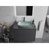 Mexen Araks glass countertop sink 54 x 39 cm, silver - 24155411