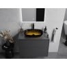 Mexen Araks glass countertop washbasin 54 x 39 cm, dark gold - 24155451