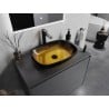 Mexen Araks glass countertop washbasin 54 x 39 cm, dark gold - 24155451