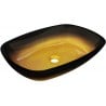 Mexen Araks glass countertop washbasin 54 x 39 cm, dark gold - 24155451