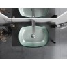 Mexen Araks glass countertop sink 54 x 39 cm, silver - 24155411