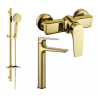 Mexen Lynx DQ40 shower set, Gold - 745914DQ40-50