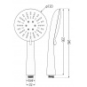 Mexen R-67 3-function shower handle, Black - 79567-70