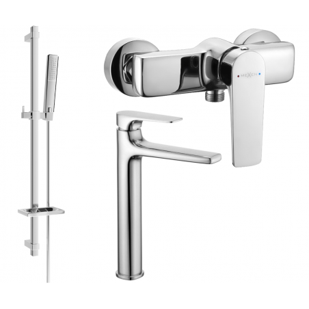Mexen Lynx DQ72 shower set, Chrome - 745914DQ72-00